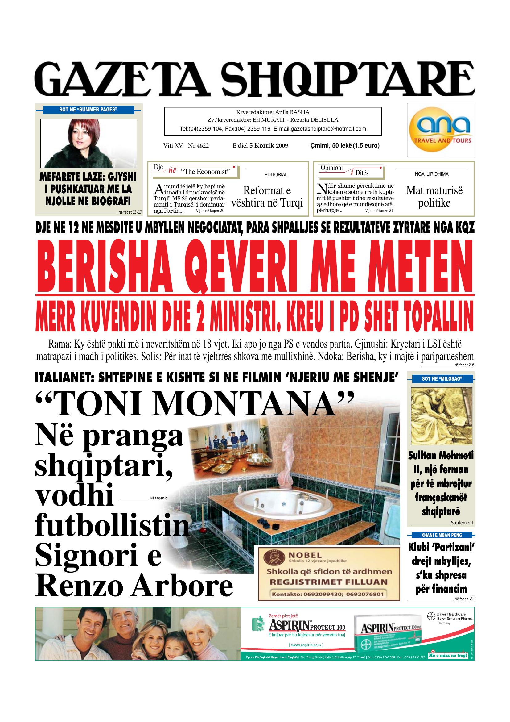 Gazeta Shqiptare 2009-07-05